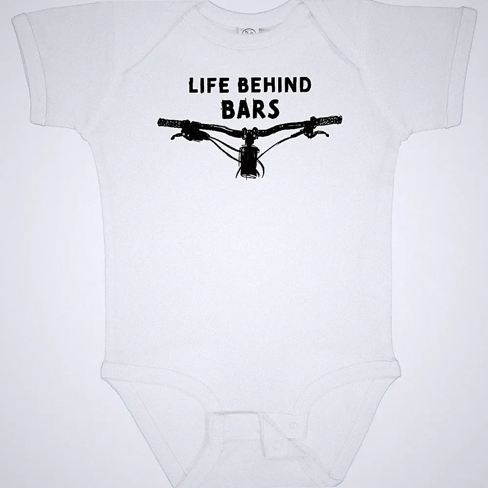 Inktastic Life Behind Bars Mountain Bike Baby Bodysuit Camping Hobbies Bicycle