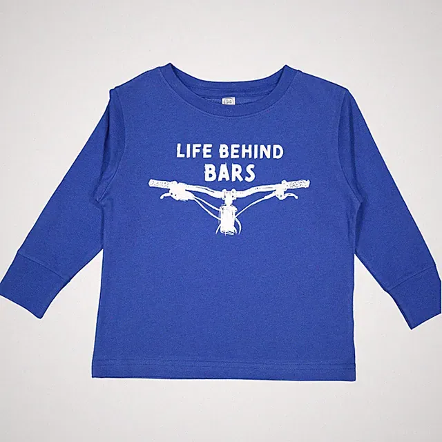 Inktastic Life Behind Bars Mountain Bike Toddler Long Sleeve T-Shirt Camping