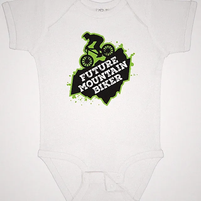 Inktastic Mountain Biking Future Mountain Biker Baby Bodysuit Bicycle Childs