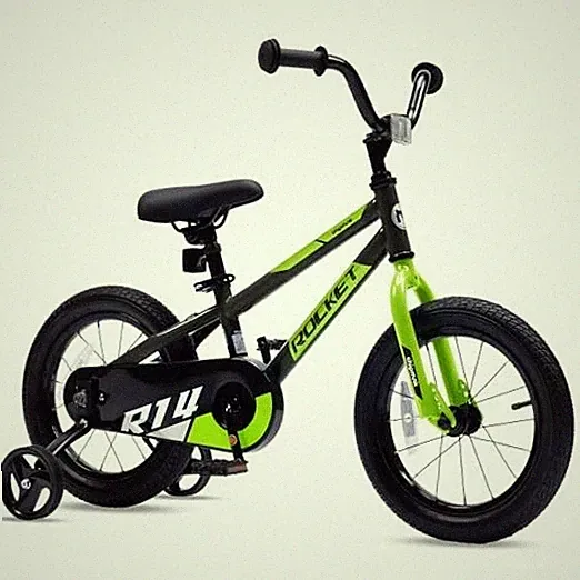 Kids Bike 12 14 16 18 Inch Bicycle with Training Wheels 14 Inch Rocket Black