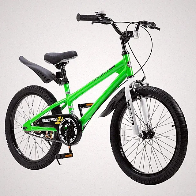 Kids BMX Bike 20 Inch - RoyalBaby Freestyle Bicycle Ages 6-10 Green
