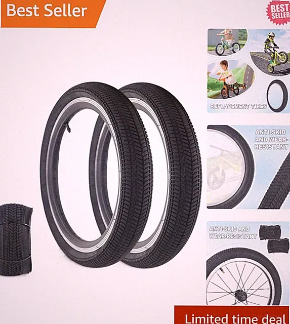 Multi-Color Kids Bike Tires 14-26 Inch x 2.125 - Safe, Durable & Easy to Install
