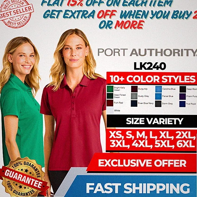 Port Authority LK240 Womens Short Sleeve Wearever Performance Pique Polo Shirt
