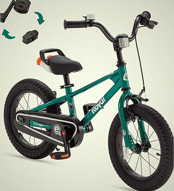 RoyalBaby EZ Toddlers Kids Bike 16" Wheel Easy Learn Balancing (Balance+Pedal)