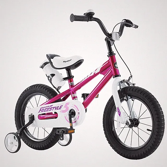 RoyalBaby Freestyle 16" Kids Bike w/ Training Wheels, Water Bottle, Kickstand