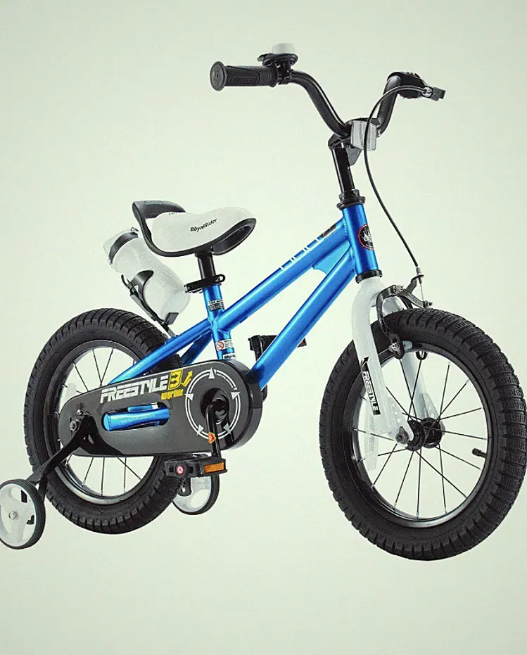 RoyalBaby Freestyle Kids Bike 12 Inch Bicycle Ages 3-12, Blue (rb12b-6b)