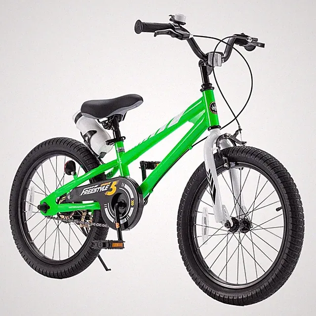 RoyalBaby Freestyle Outdoor Kid's Sporty Bicycle with Kickstand, 18 Inch, Green