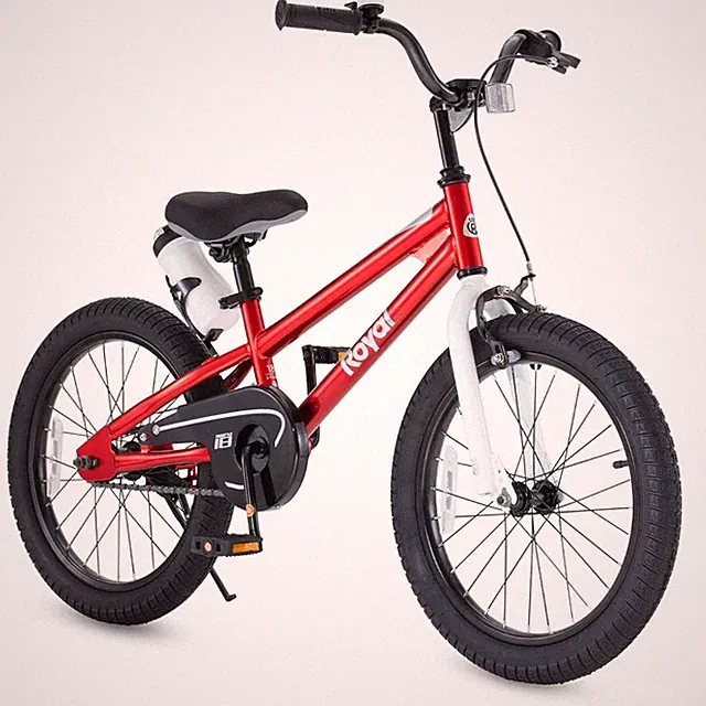 RoyalBaby Freestyle Outdoor Kid's Sporty Bicycle with Kickstand, 18 Inch, Red