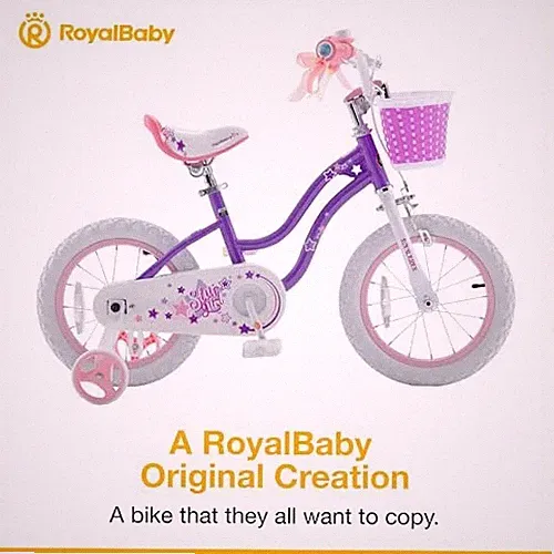 RoyalBaby Girls Bike Classic & EZ Kids Bike Balance and Pedal Bicycle - Amethyst
