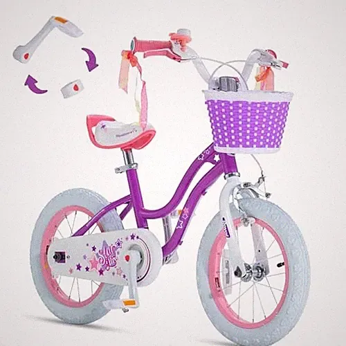 RoyalBaby Girls Bike EZ Bike Stargirl Training Free Balance to Pedal Easy
