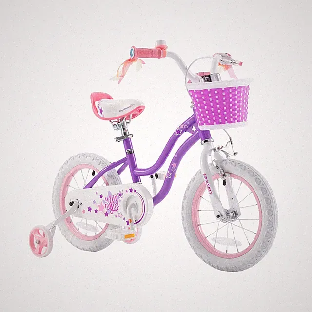 RoyalBaby Girls Bike with Training Wheels, Stargirl Kids Bicycle 14 Inch Todd...