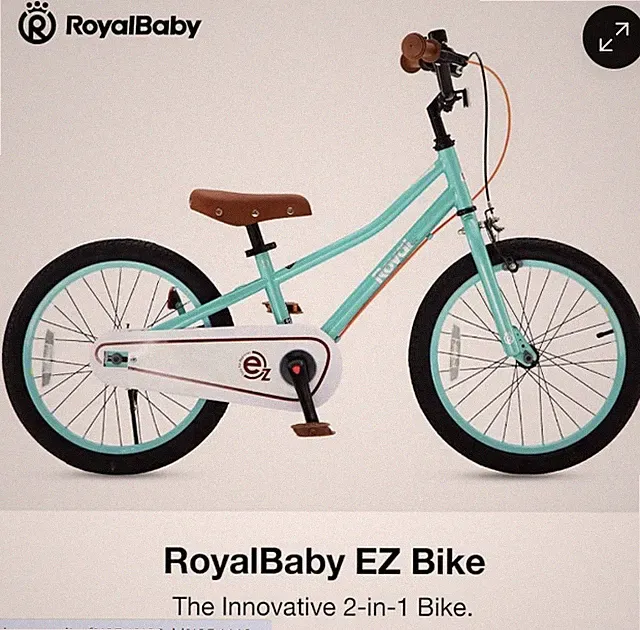 RoyalBaby Kids Bike, Terra EZ Balance to Pedal Convertable Bicycle, 18 Inch