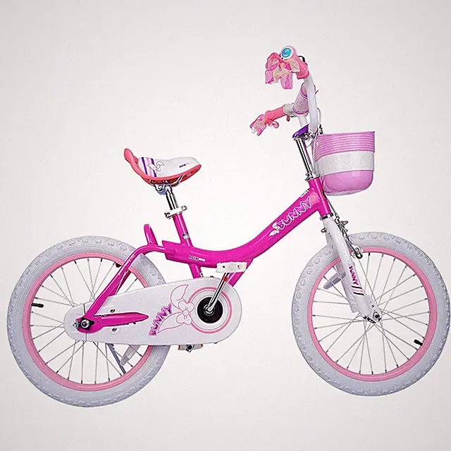 RoyalBaby Princess Girl Kids Outdoor Bicycle 18" with Kickstand, Bunny/Fuchsia