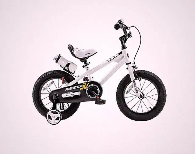 Royalbaby RB12B-6W Freestyle White 12 inch Kid's Bicycle