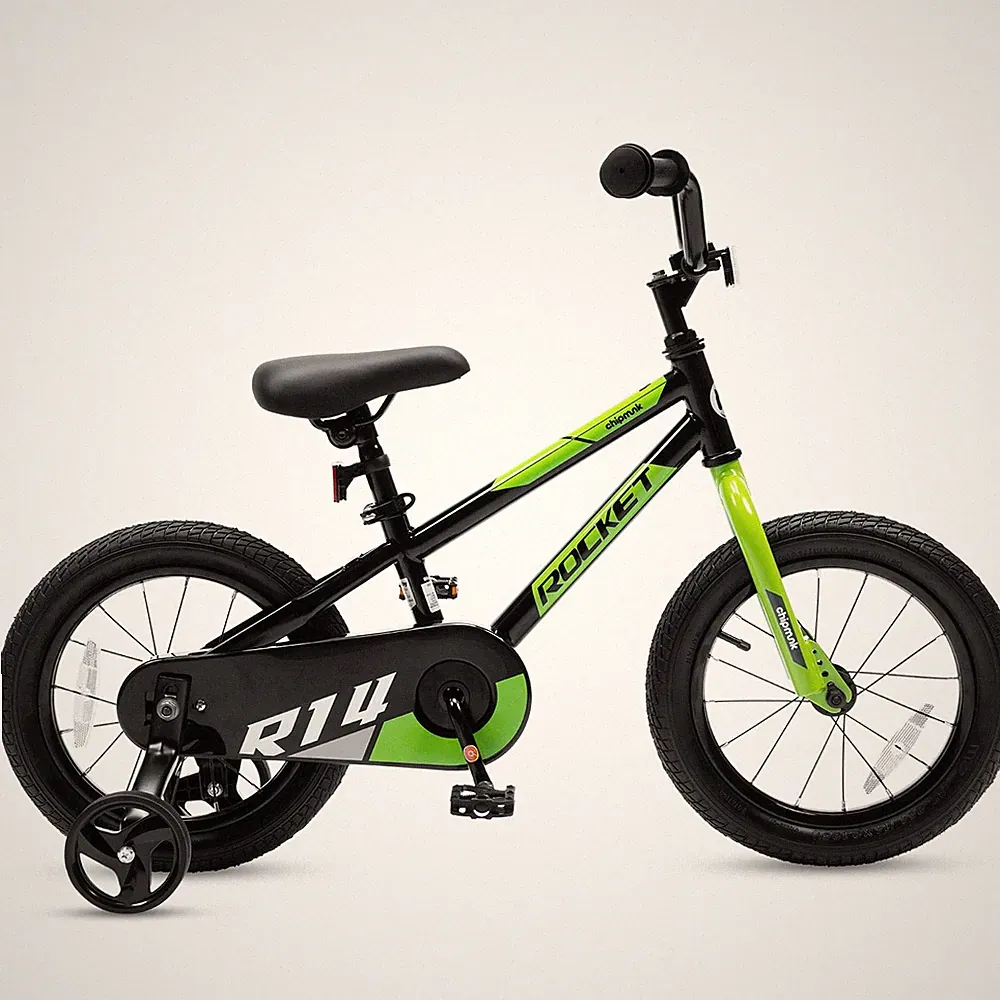 RoyalBaby Rocket Kids Bicycle, 16 Inch BMX Style, Black, Training Wheels